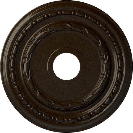 Ekena Millwork Dublin Ceiling Medallion (Fits Canopies up to 5 1/8"), 17 7/8"OD x 3 5/8"ID x 1 1/4"P, Bronze CM17DUBZS